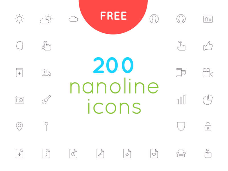 200+ Free Icon Set