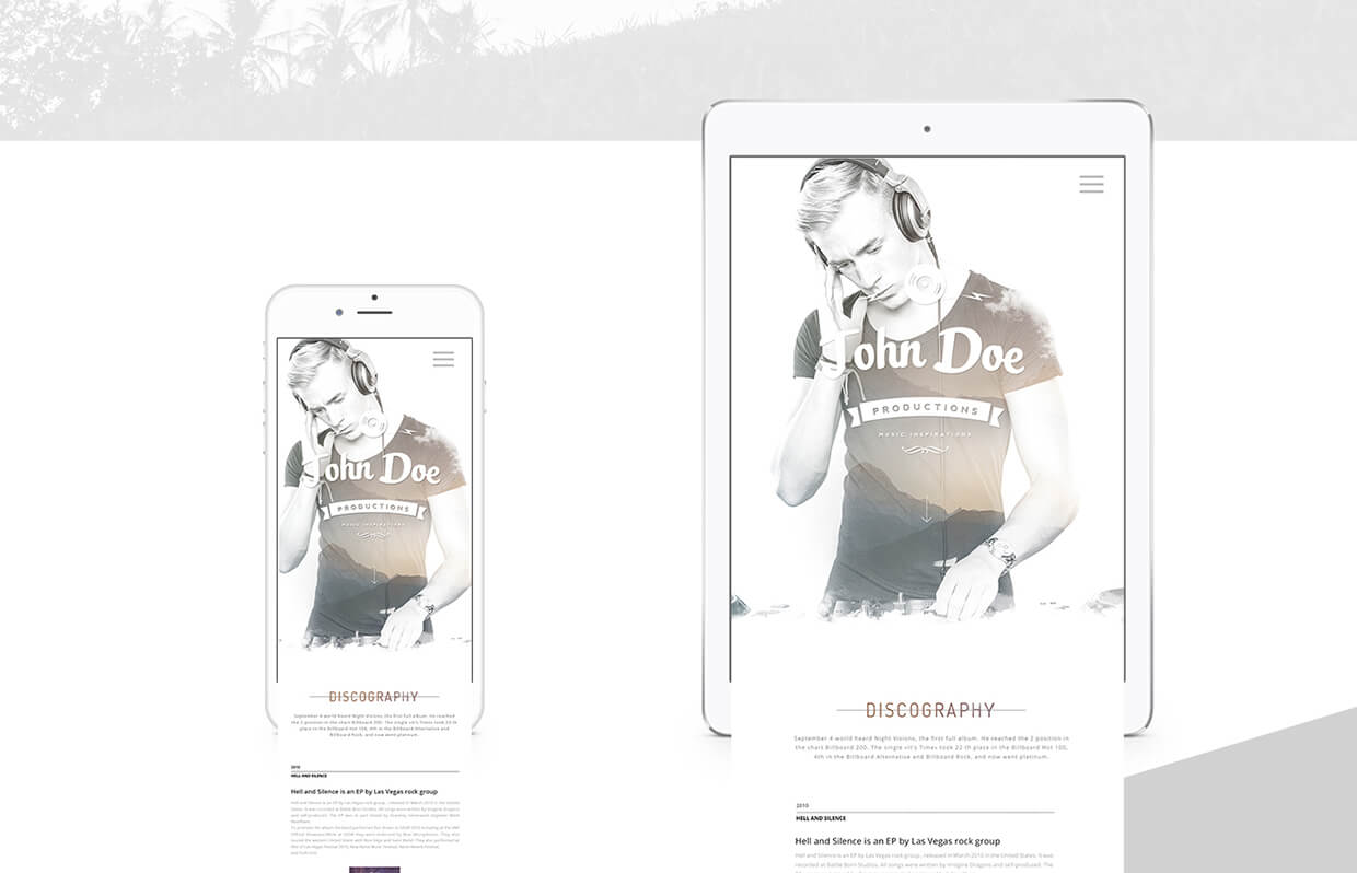 Responsive Template For Musician
