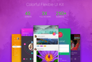 Colorful UI Kit PSD