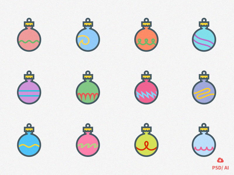 12 Christmas Ornaments