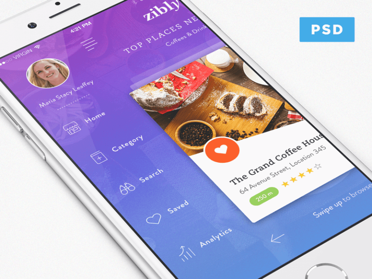 Discovery App PSD