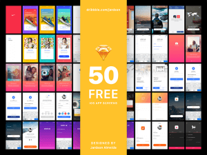 50 FREE iOS App Screens for Sketch