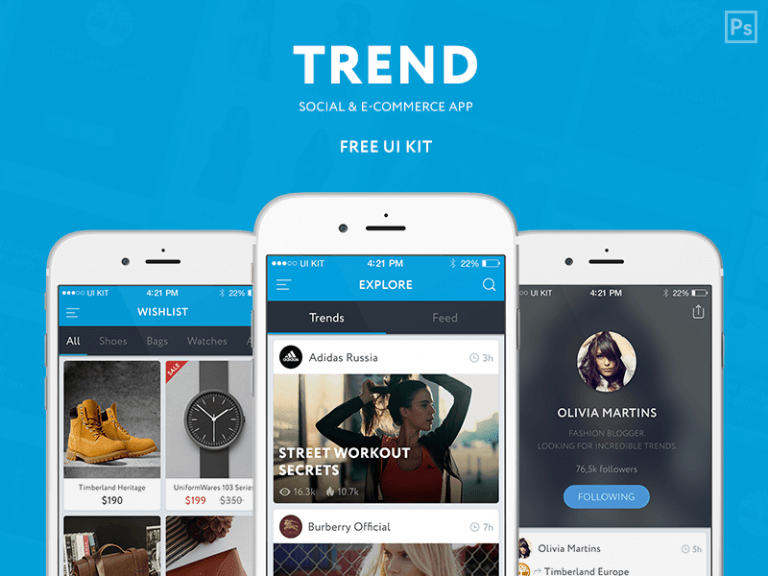 Amazing Trend Ui Kit PSD