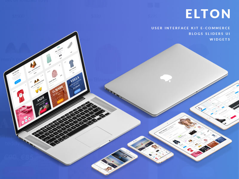 Elton ecommerce UI Kit psd
