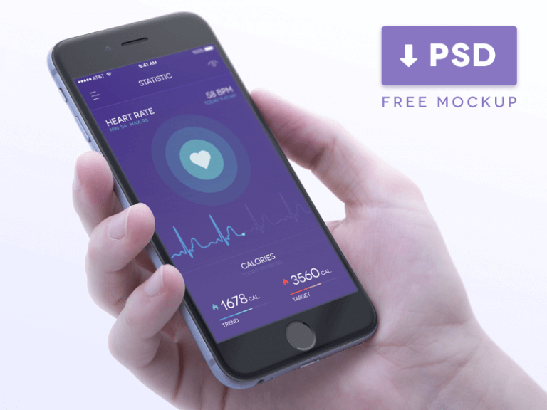 iPhone 6 Black Mockup PSD