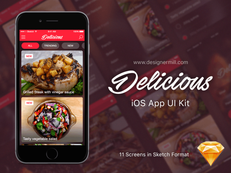 Eat app Template Sketch app