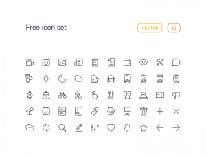 20x20 Free Line Icon set