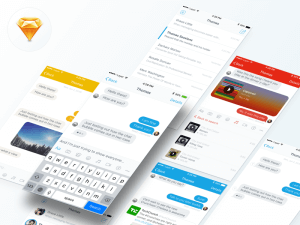 Messaging UI Kit Sketch app