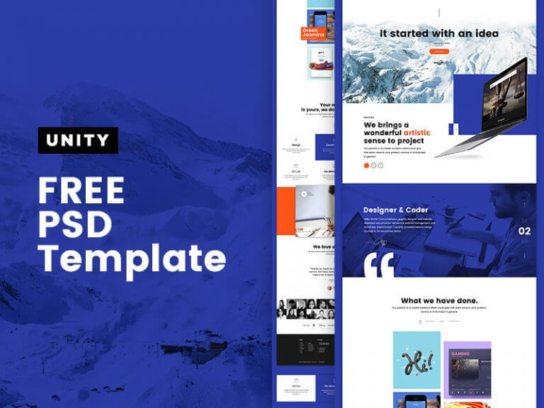 Unity Template PSD
