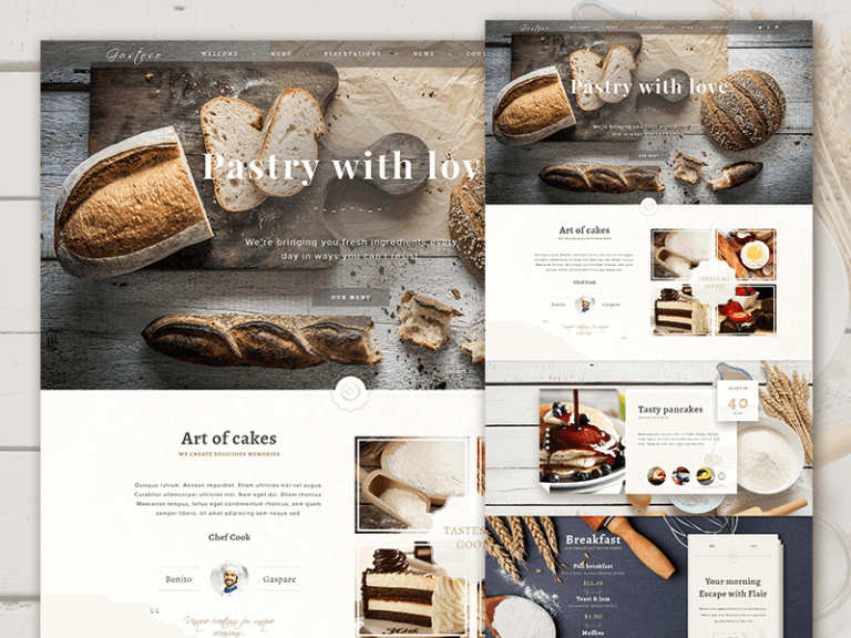 Food Website Landing Page PSD