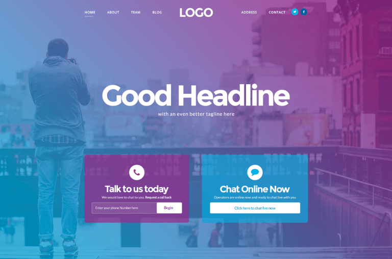 Landing Page PSD