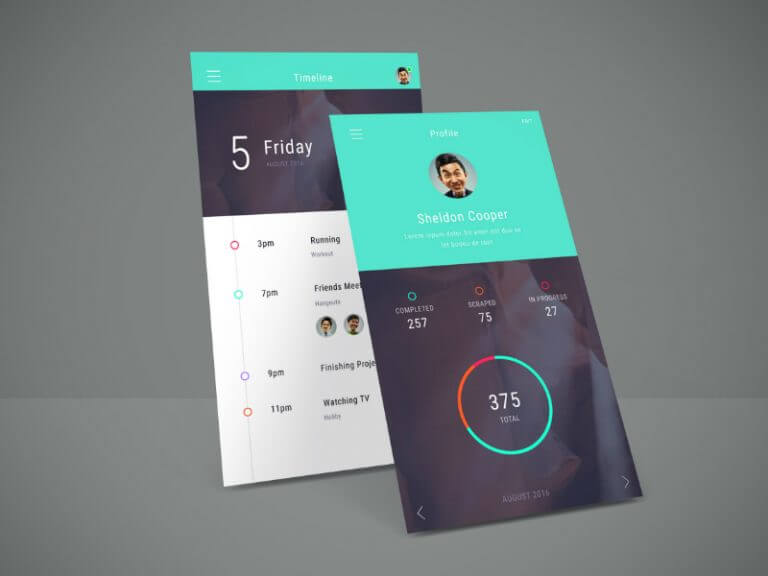 App Screen Showcase Mockup PSD