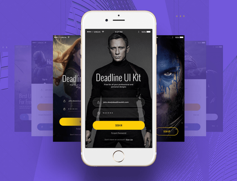 Ecommerce app UI Kit PSD