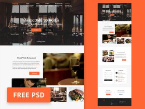 Restaurant Website Template PSD
