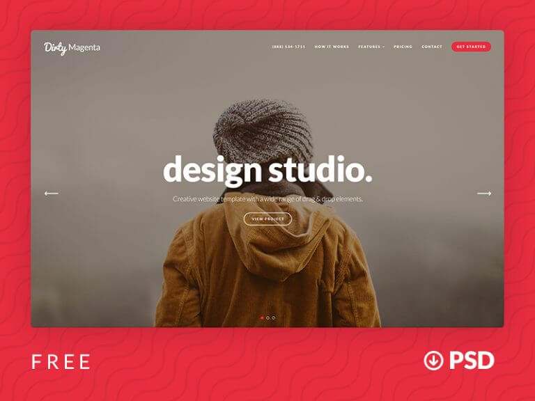 Agency Website Template PSD