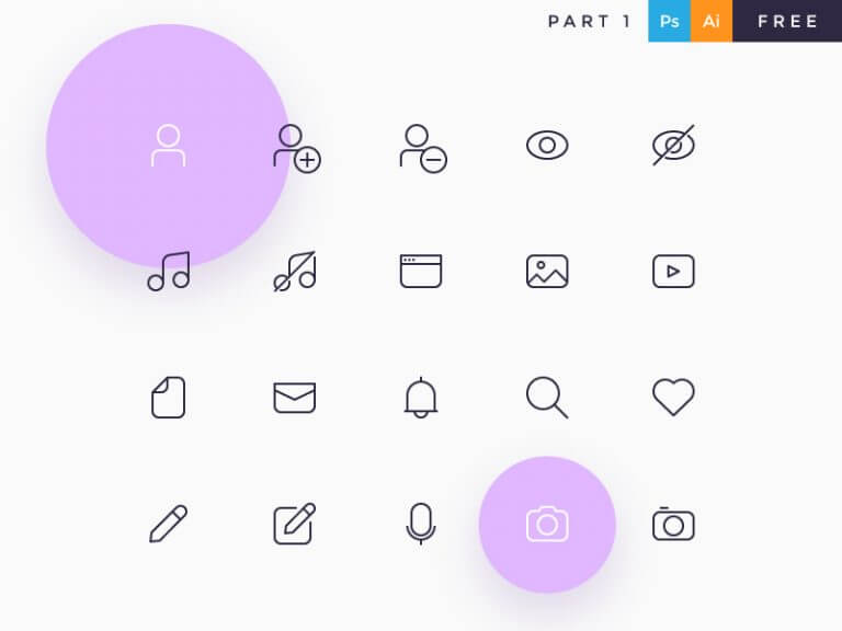 Davi Icons Free Kit PSD-Ai