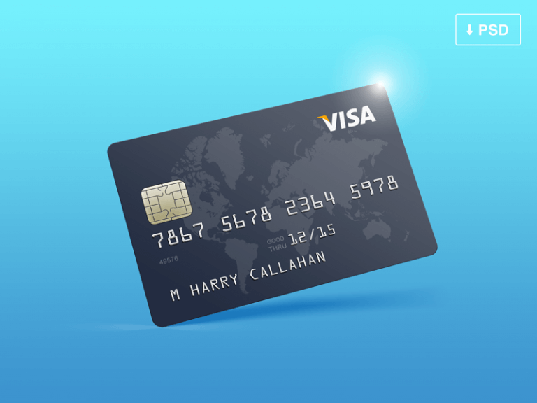 Credit Card Mockup FREE PSD