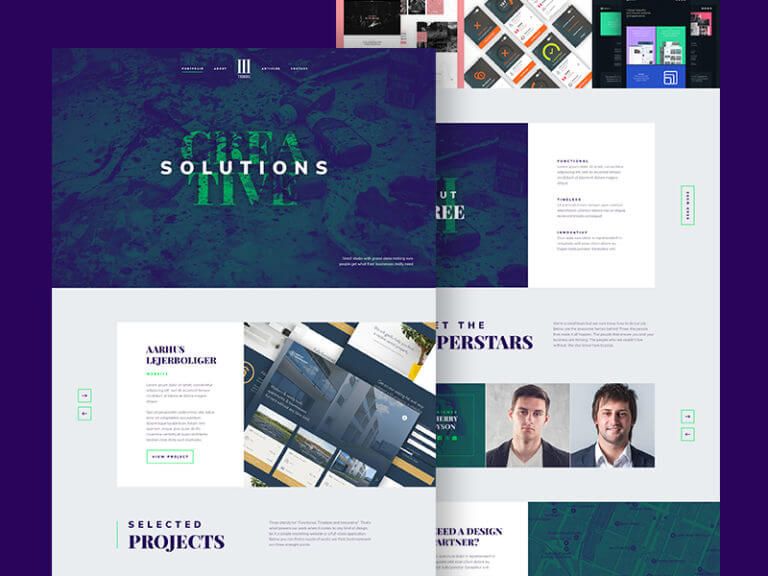 Agency Landing Page Design Free PSD