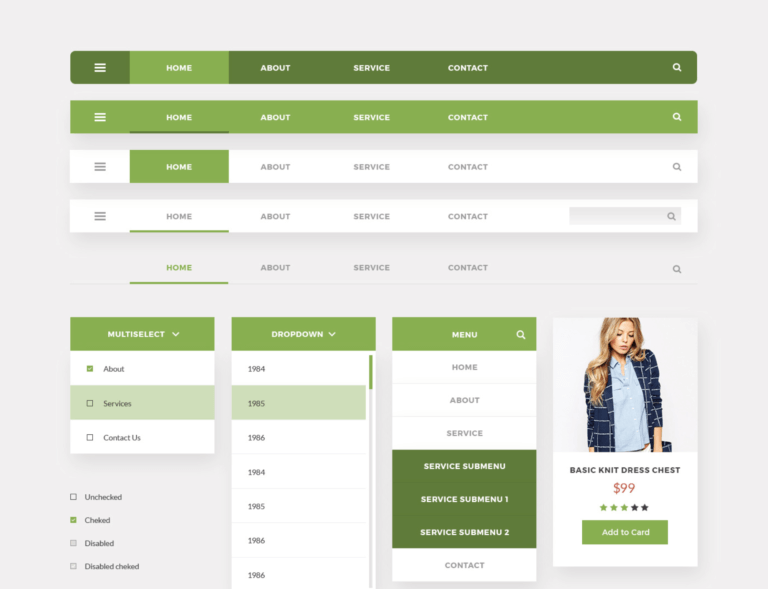 Material UI Kit Free PSD