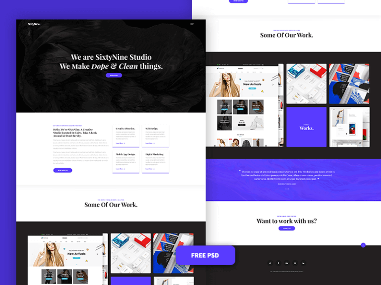 SixtyNine Agnecy Template FREE PSD