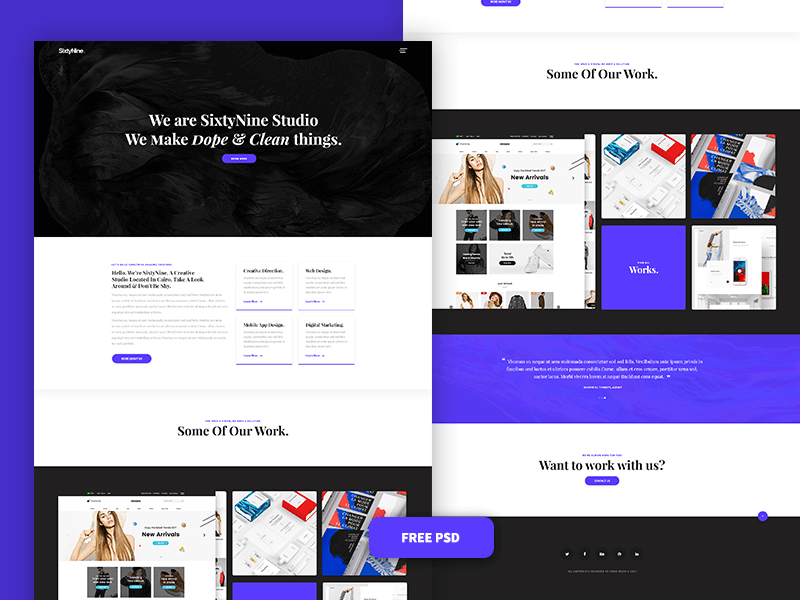 SixtyNine Agency Template FREE PSD