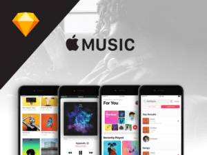 Apple Music Sketch UI Download Sketchapp