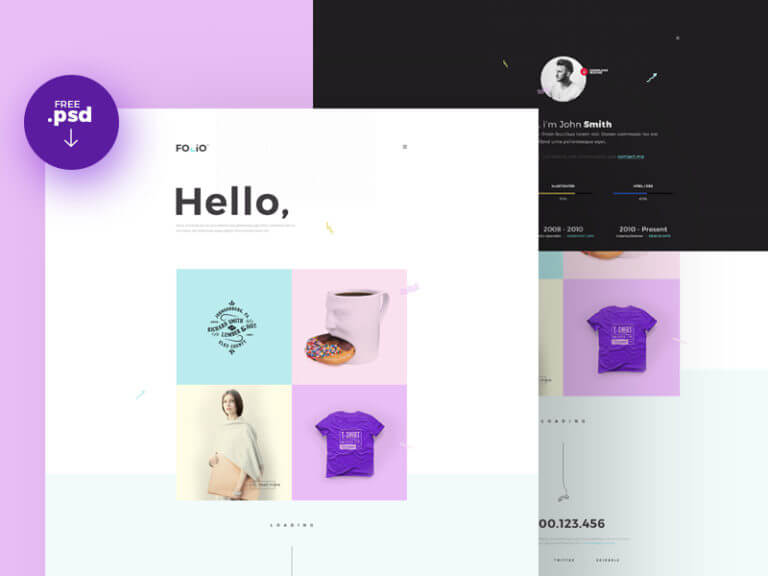 Folio Homepage PSD