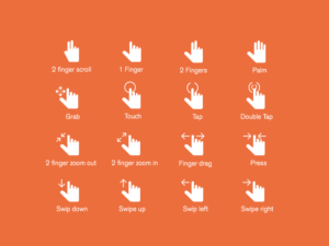 Hand Gestures icons PSD