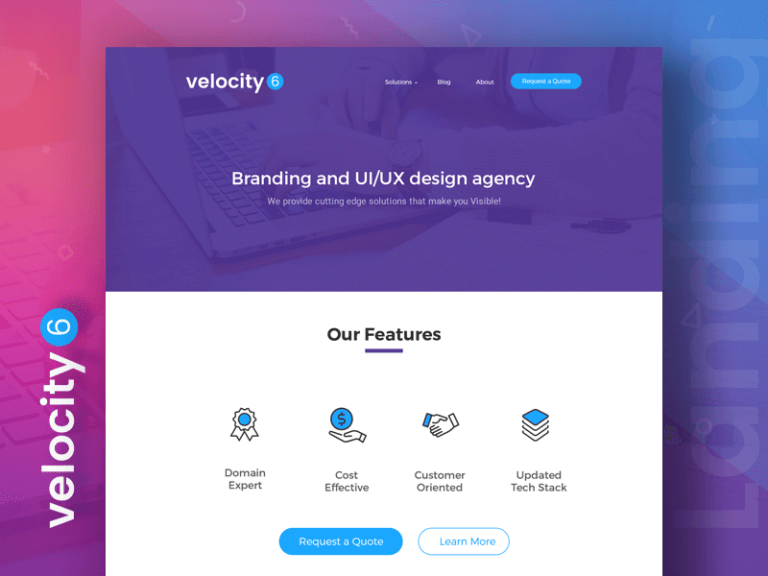 Landing Page Design PSD