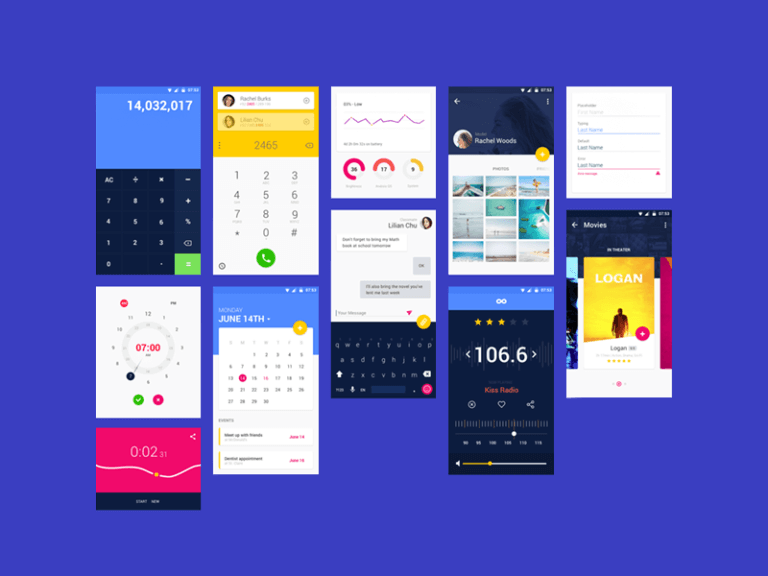 Material UI Kit PSD