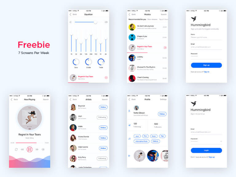 Music app PSD