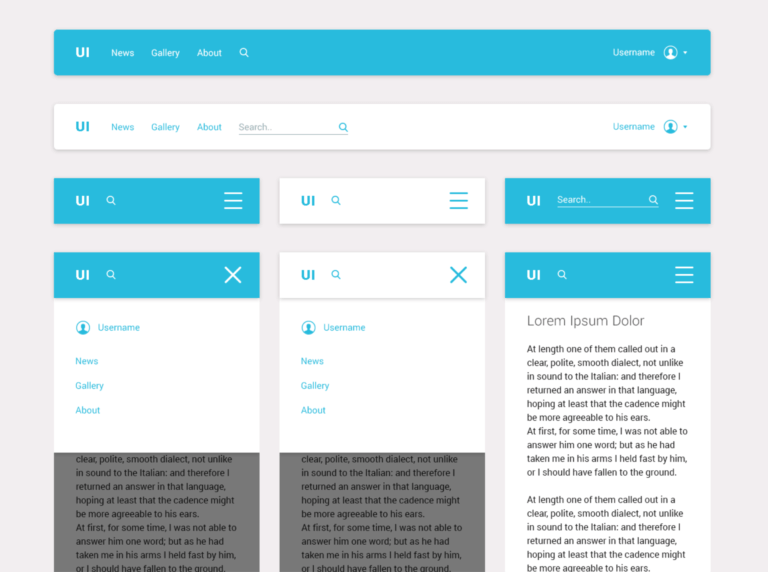 Random UI Kit PSD
