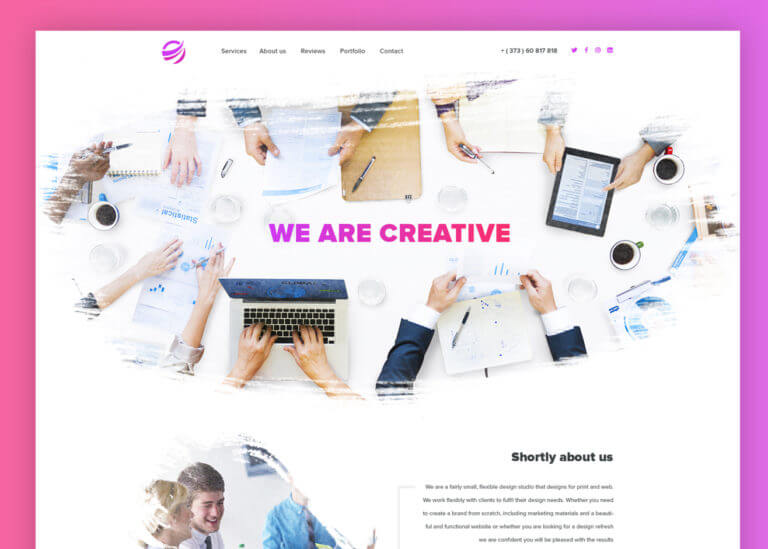 Watercolor inspiration Template PSD