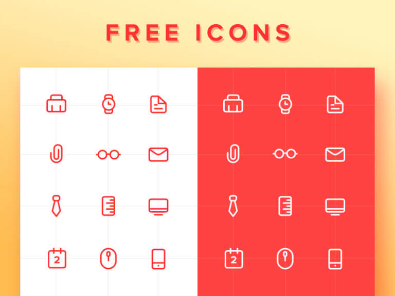 Work icon Set PSD