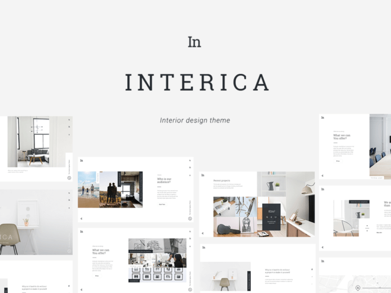 Interior Website Template PSD