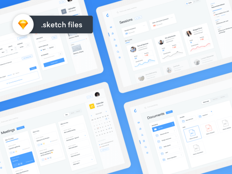Productivity Dashboards Sketchapp