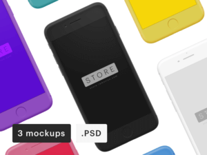 iPhone Clay Frontal Mockup PSD