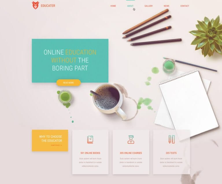 Education Site PSD Template