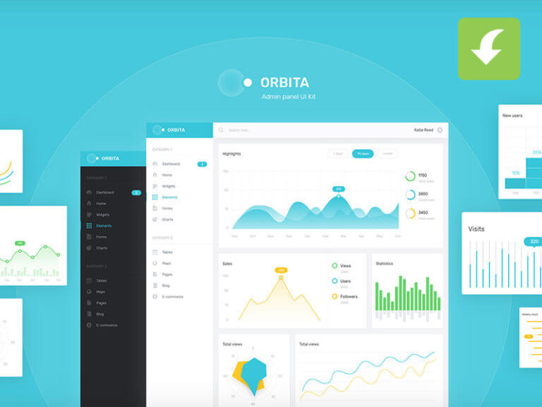 Orbita Dashboard Panel PSD