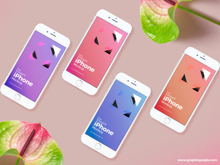 iPhone Mockup For UI Presentation