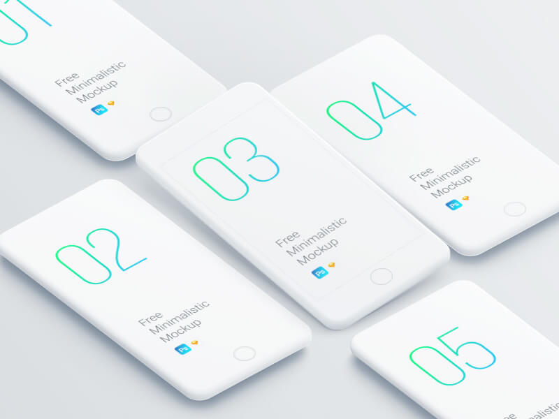 iPhone perspective mockup PSD