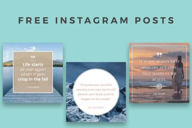 instagram posts templates PSD