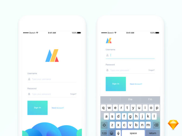 Login Screen sketchapp