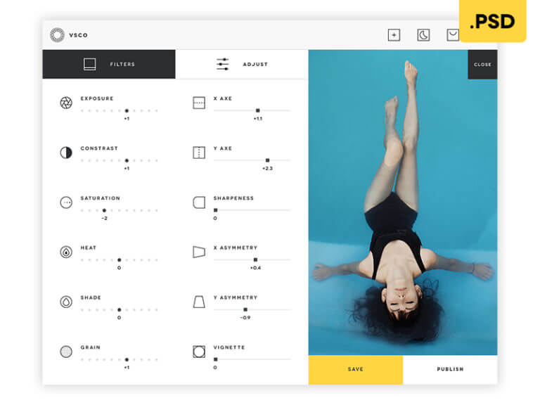 VSCO desktop App - Free .PSD