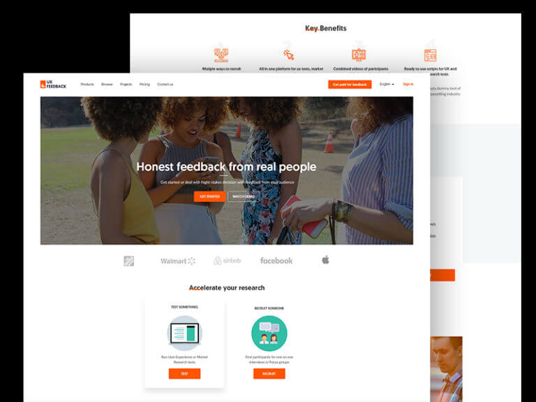 Clean homepage webdesign