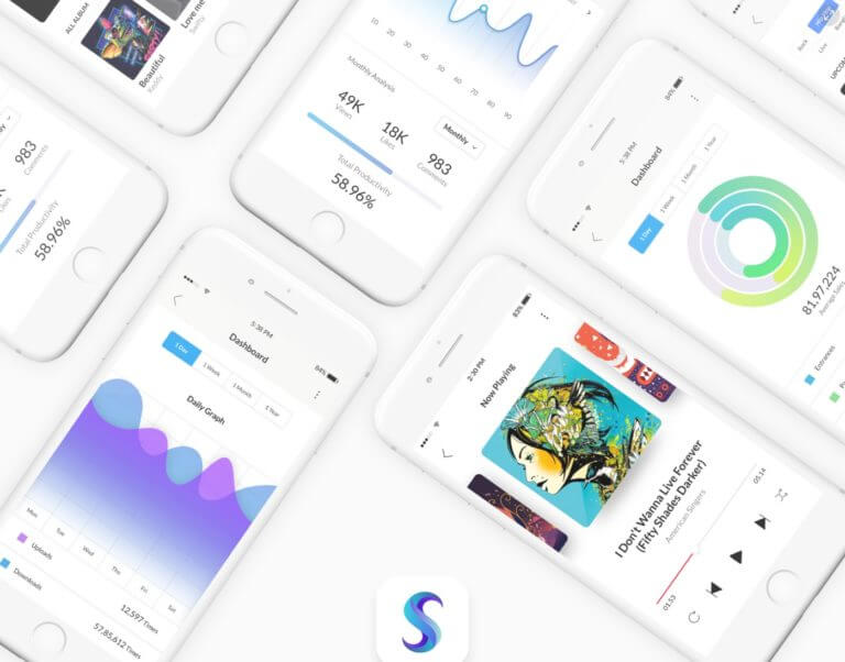 Sobo mobile UI Kit PSD