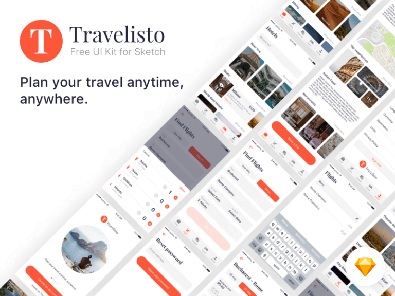 Travel Ui Kit Sketchapp