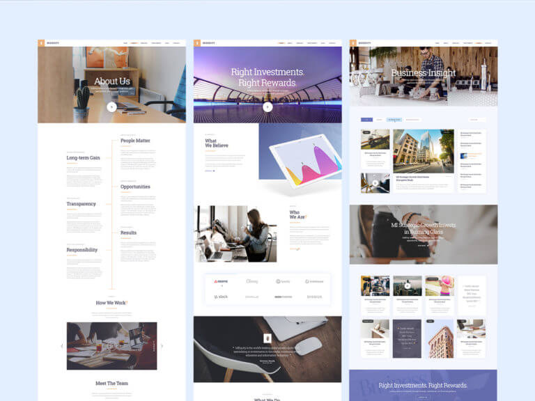 Amazing website template PSD