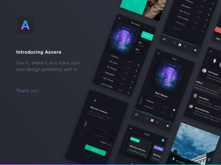 Azoera App UI kit Sketchapp
