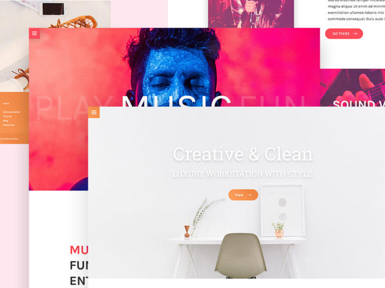 Multiple Landing page PSD